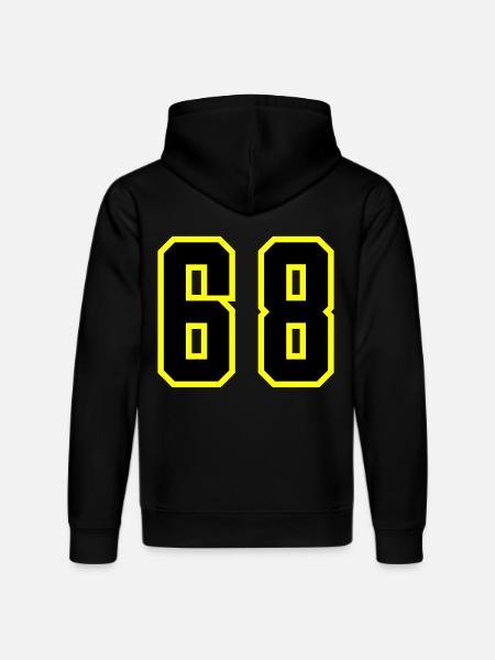68 Number Jersey - Stanley/Stella DRUMMER Unisex Organic Hoodie - black