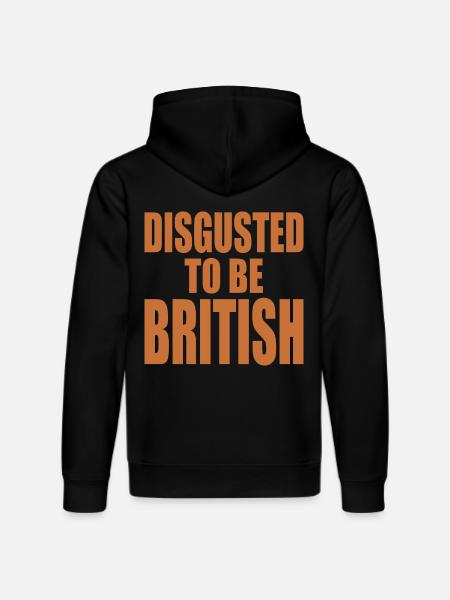 disgusted to be british - Stanley/Stella DRUMMER Unisex Organic Hoodie - black