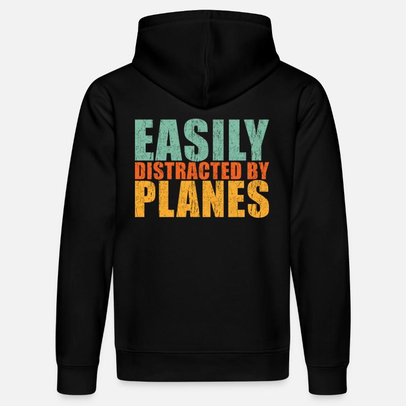 Flugzeug Spruch - Stanley/Stella Unisex Bio-Hoodie DRUMMER  - Schwarz