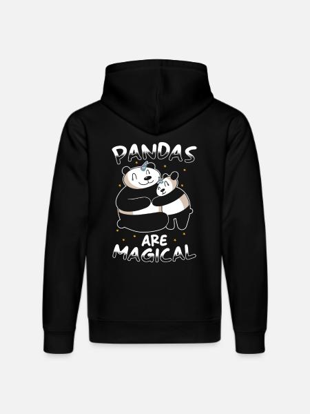 Panda Einhorn Panda - Stanley/Stella Unisex Bio-Hoodie DRUMMER - Schwarz