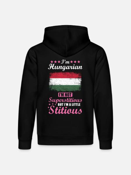 Hungarian Mrs. Superstitious Stitious - Stanley/Stella DRUMMER Unisex Organic Hoodie - black