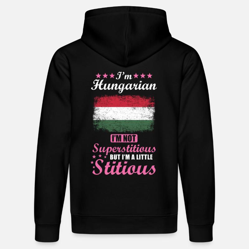 Hongrois Mme Superstitious Stitious - Sweat à capuche bio DRUMMER Stanley/Stella Unisexe - noir