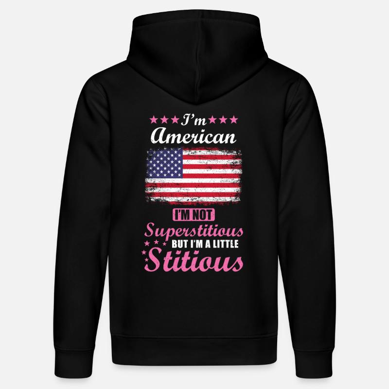 Cadeau américain Drôle Dire USA - Sweat à capuche bio DRUMMER Stanley/Stella Unisexe - noir