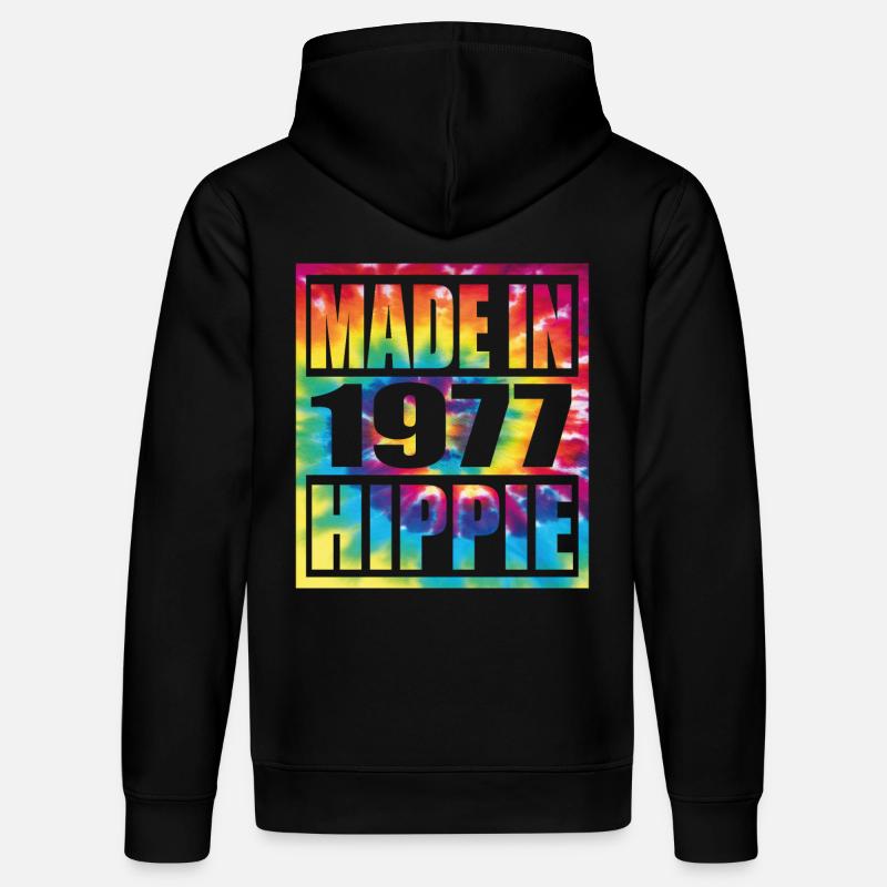 Anniversaire hippie 1977 - Sweat à capuche bio DRUMMER Stanley/Stella Unisexe - noir