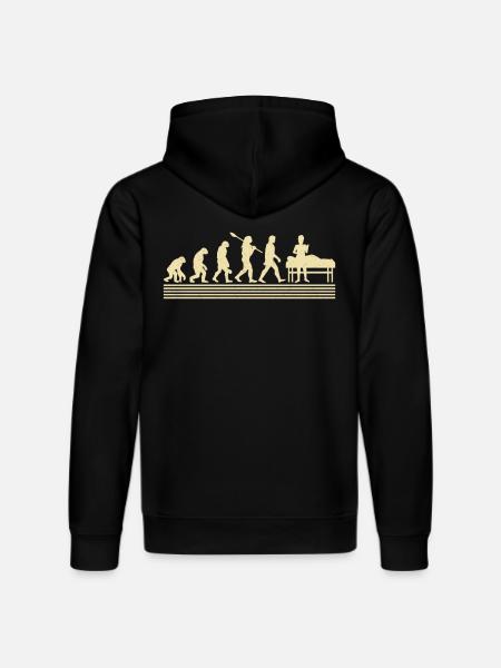Evolution of the physiotherapist - Stanley/Stella DRUMMER Unisex Organic Hoodie - black