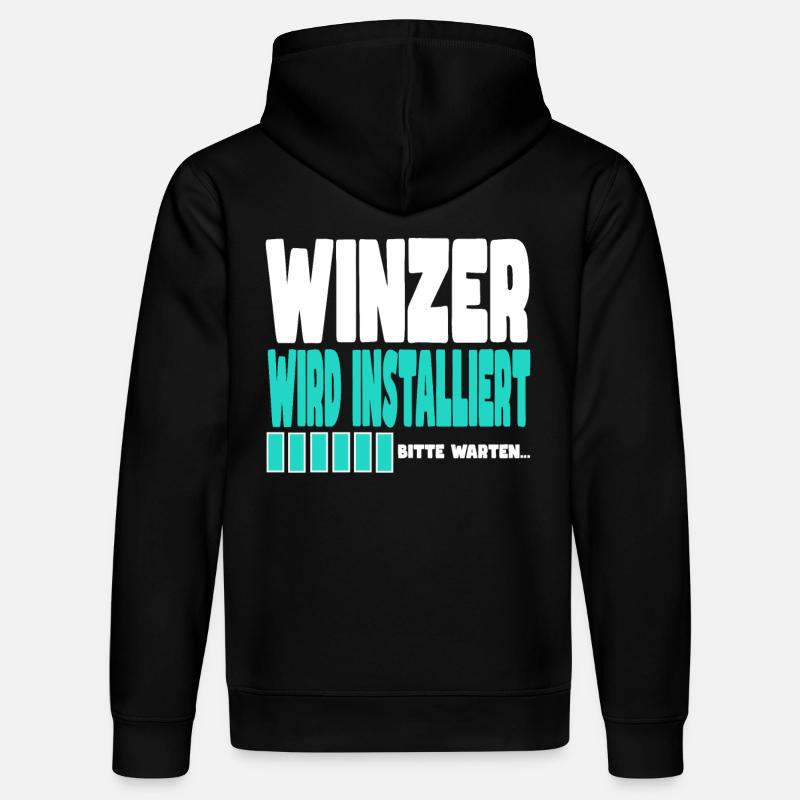 Winzer wird installiert - Stanley/Stella Unisex Bio-Hoodie DRUMMER  - Schwarz
