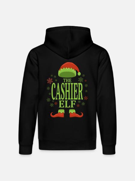 Caissier Elfe de Noël - Sweat à capuche bio DRUMMER Stanley/Stella Unisexe - noir