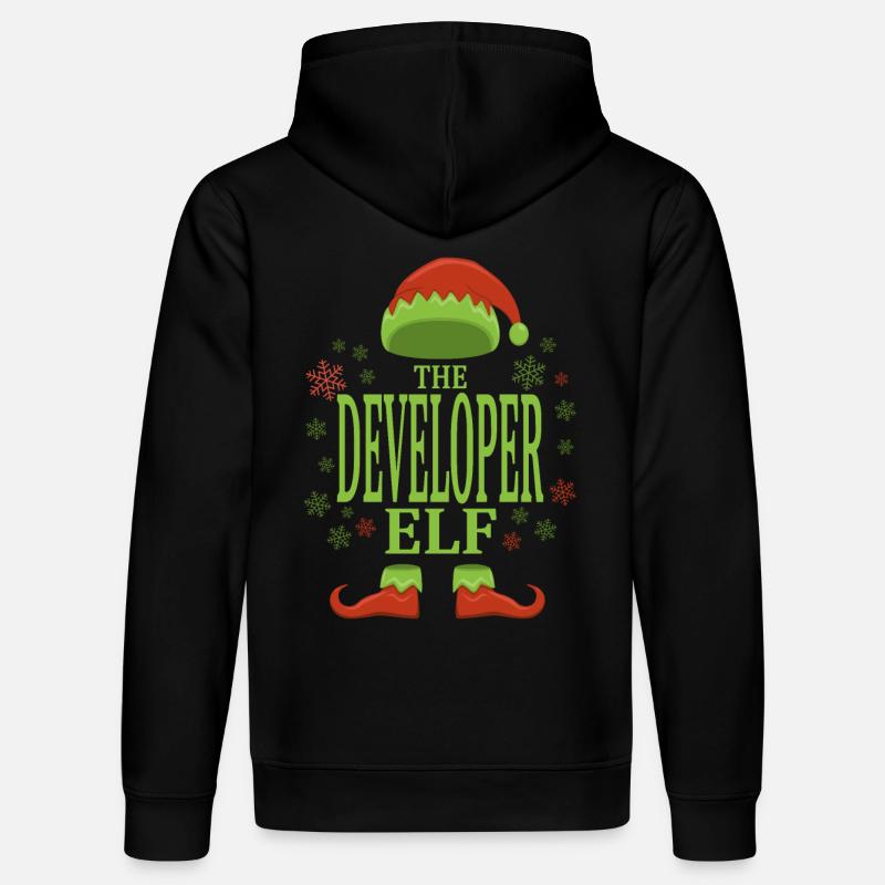 Développeur logiciel Christmas Elf - Sweat à capuche bio DRUMMER Stanley/Stella Unisexe - noir