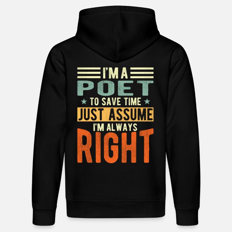 Poète - Sweat à capuche bio DRUMMER Stanley/Stella Unisexe - noir