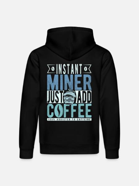 Bergmann coffee saying - Stanley/Stella DRUMMER Unisex Organic Hoodie - black