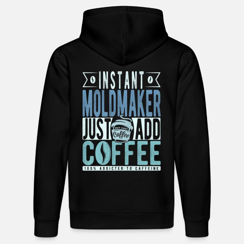 Formenbauer Kaffee Spruch - Stanley/Stella Unisex Bio-Hoodie DRUMMER  - Schwarz