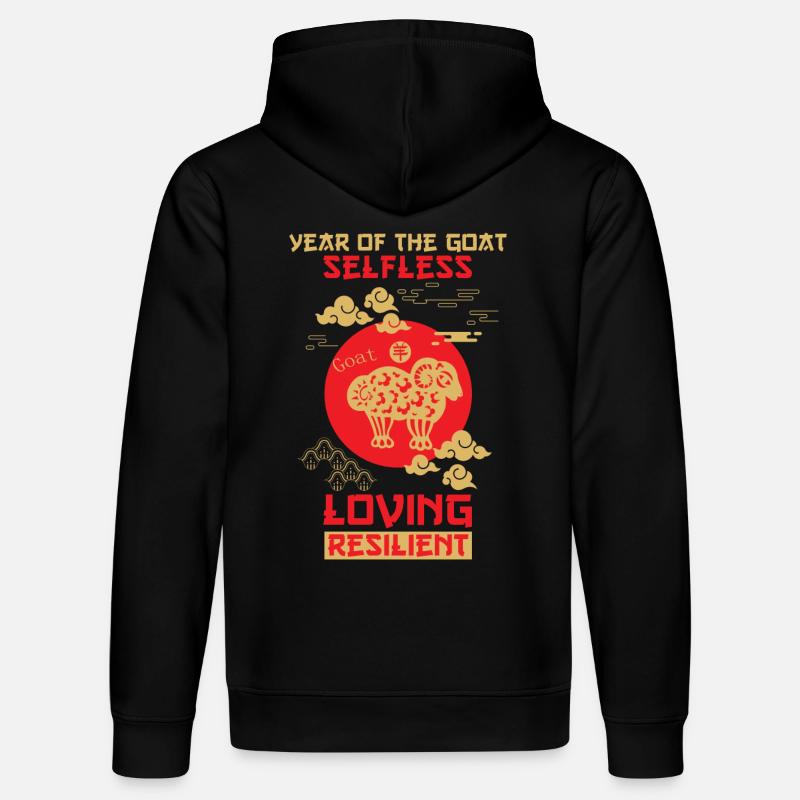 Signe chinois de chèvre - Sweat à capuche bio DRUMMER Stanley/Stella Unisexe - noir