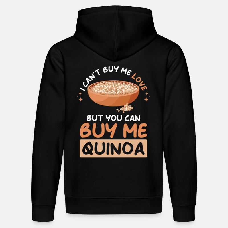 Quinoa Spruch - Stanley/Stella Unisex Bio-Hoodie DRUMMER - Schwarz