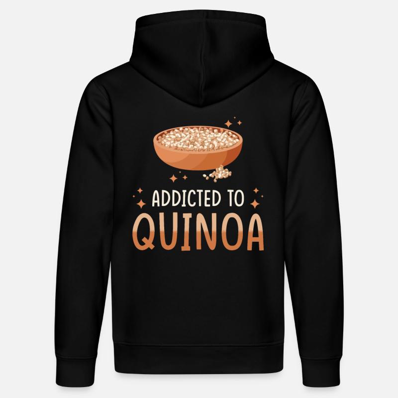 Quinoa Spruch - Stanley/Stella Unisex Bio-Hoodie DRUMMER  - Schwarz