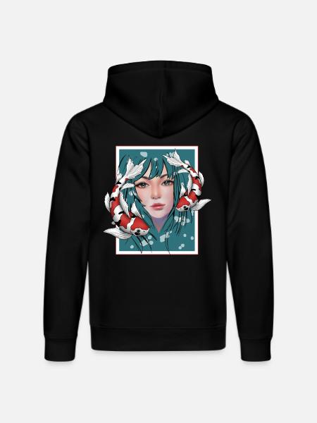 Anime Koi - Stanley/Stella DRUMMER Unisex Organic Hoodie - black
