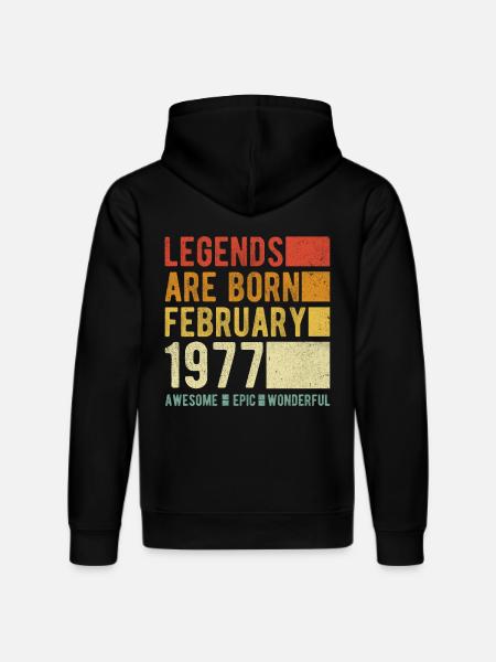 Anniversaire février 1977 - Sweat à capuche bio DRUMMER Stanley/Stella Unisexe - noir