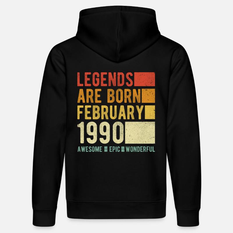 Anniversaire février 1990 - Sweat à capuche bio DRUMMER Stanley/Stella Unisexe - noir