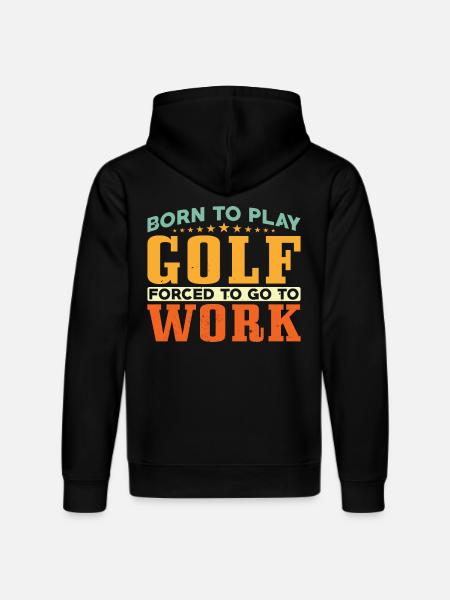 Born to play golf - Stanley/Stella DRUMMER Unisex Organic Hoodie - black