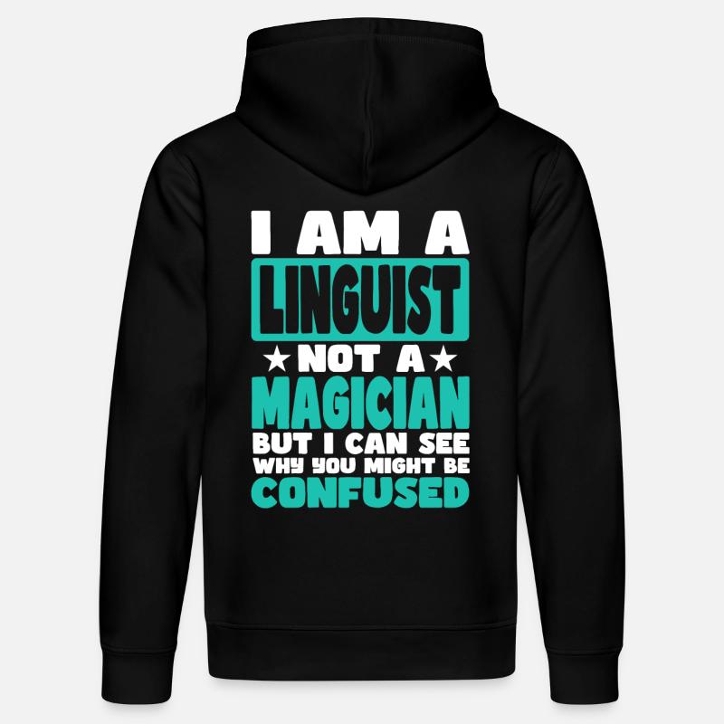 Linguiste - Sweat à capuche bio DRUMMER Stanley/Stella Unisexe - noir