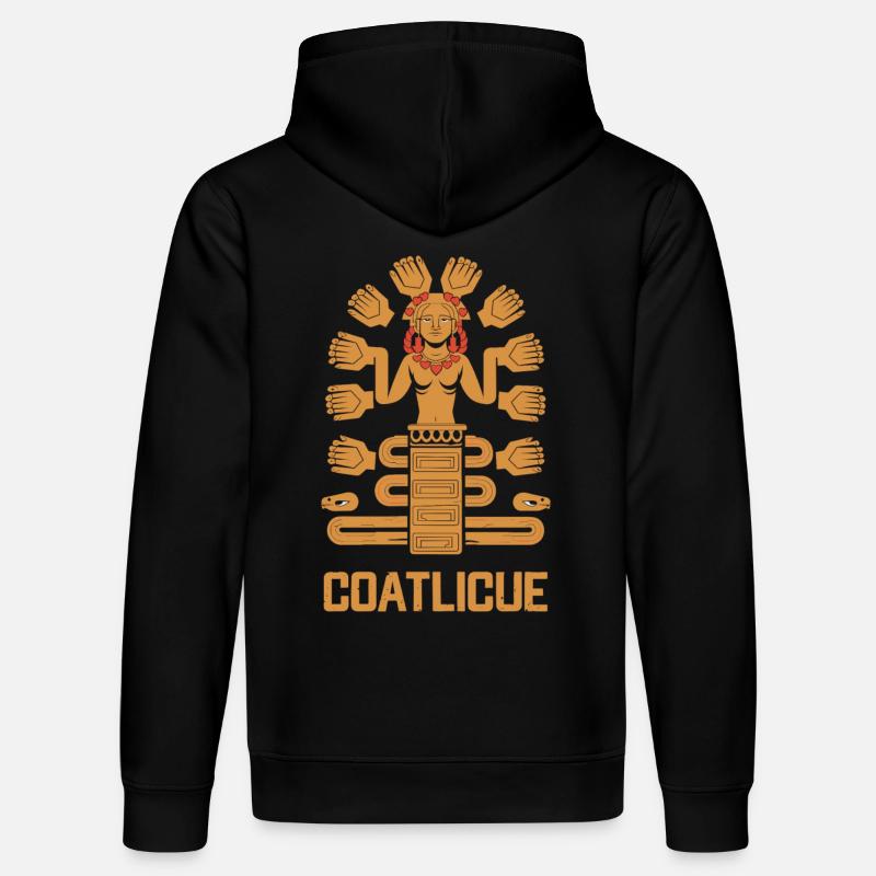 Déesse aztèque Mythologie ancienne Coatlicue - Sweat à capuche bio DRUMMER Stanley/Stella Unisexe - noir