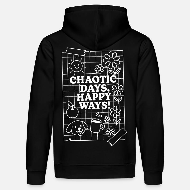 Jours chaotiques (blanc) - Sweat à capuche bio DRUMMER Stanley/Stella Unisexe - noir