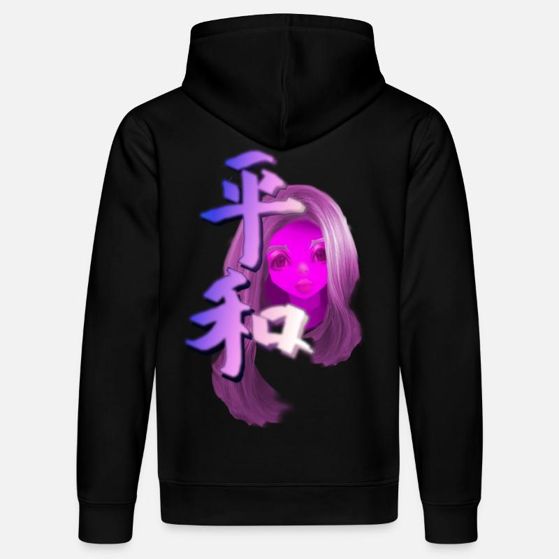 fille manga facee - Sweat à capuche bio DRUMMER Stanley/Stella Unisexe - noir