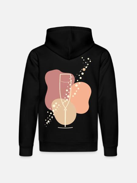Sparkling wine lover Sparkling Aura - Stanley/Stella DRUMMER Unisex Organic Hoodie - black