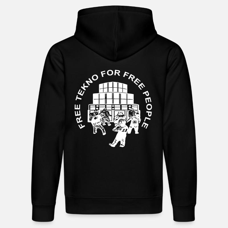 tekno libre pour les gens libres - Sweat à capuche bio DRUMMER Stanley/Stella Unisexe - noir