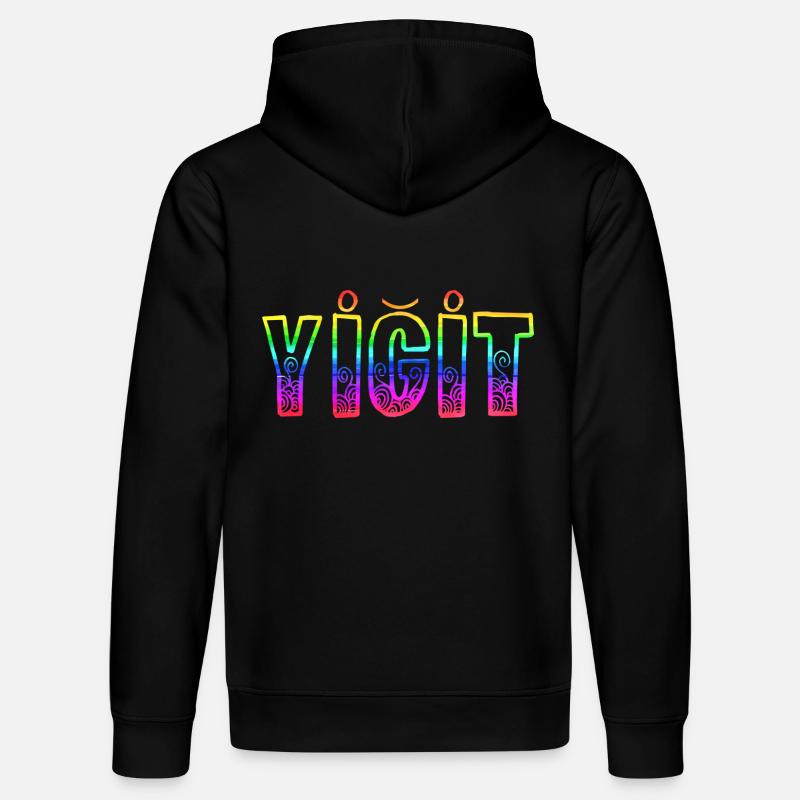 yigit rs regenbogen - Stanley/Stella Unisex Bio-Hoodie DRUMMER  - Schwarz