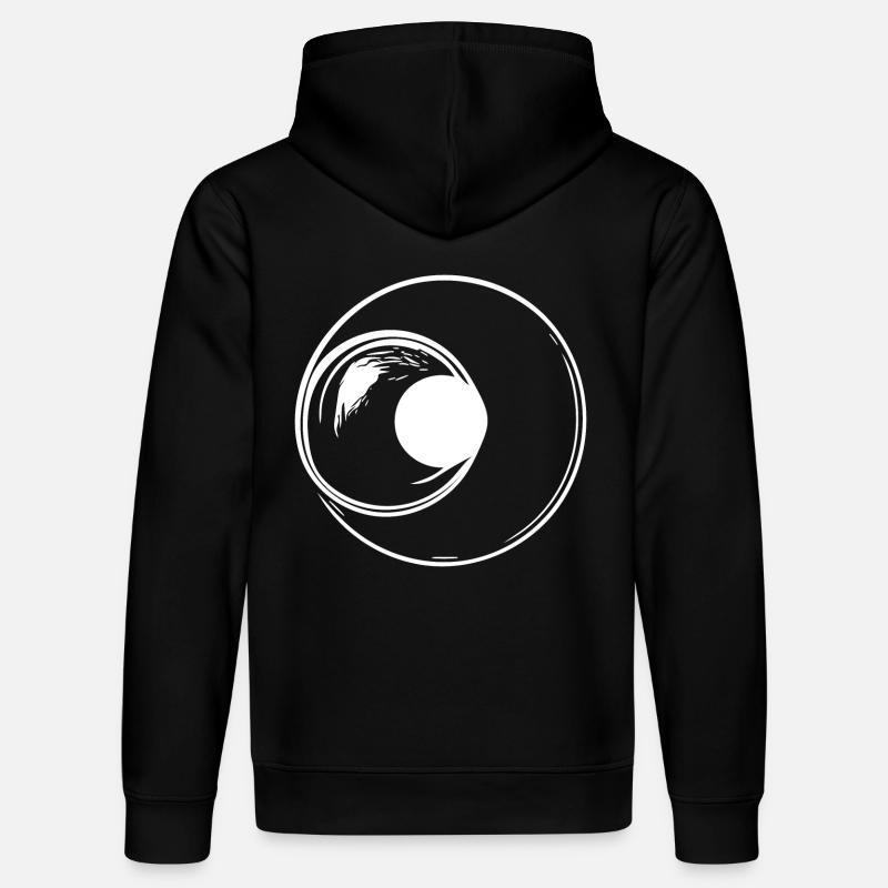 Circles Lines Geomometry - Stanley/Stella DRUMMER Unisex Organic Hoodie - black