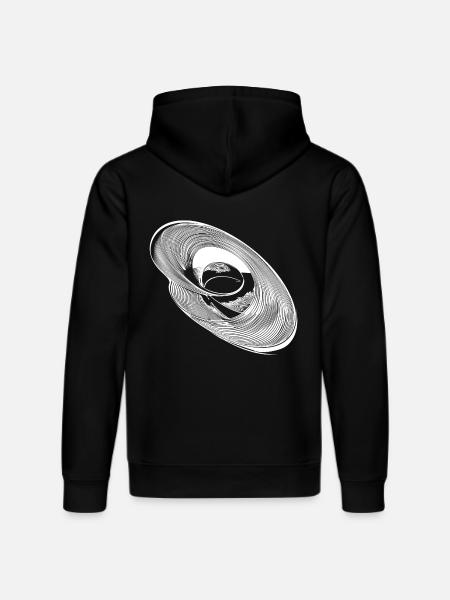 Geometric Circle Ellipses Parabolas Lines - Stanley/Stella DRUMMER Unisex Organic Hoodie - black