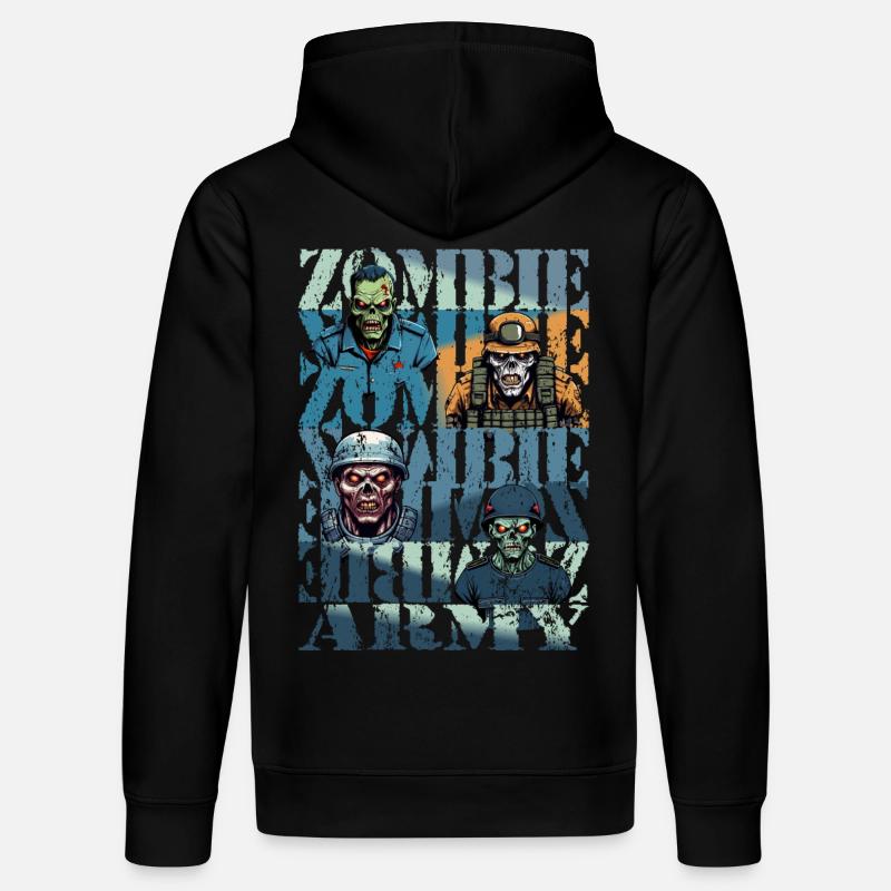 Armée de zombies - Sweat à capuche bio DRUMMER Stanley/Stella Unisexe - noir