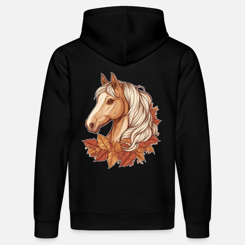 Cheval automne - Sweat à capuche bio DRUMMER Stanley/Stella Unisexe - noir