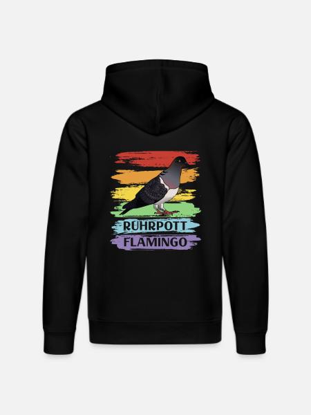 Ruhrpott Flamingo - Stanley/Stella DRUMMER Unisex Organic Hoodie - black