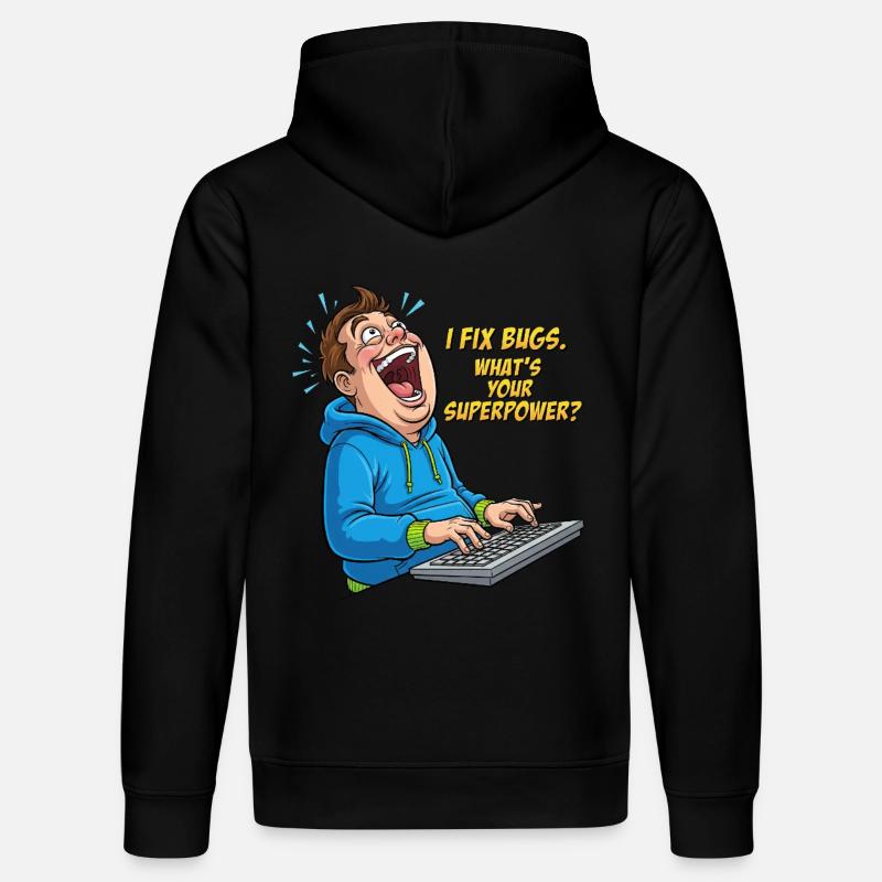 Bugfixer Power: Dein Superhelden-Skill! - Stanley/Stella Unisex Bio-Hoodie DRUMMER  - Schwarz