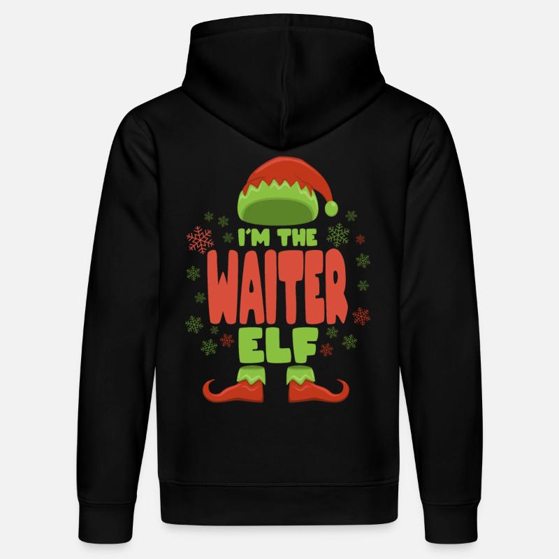 Serveur Elfe de Noël - Sweat à capuche bio DRUMMER Stanley/Stella Unisexe - noir