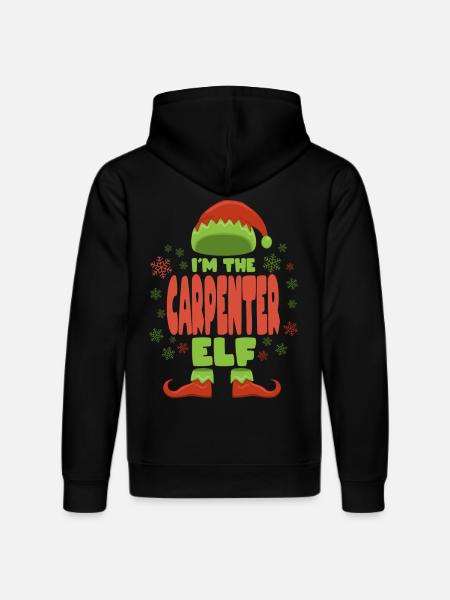 Carpenter Christmas Elf - Stanley/Stella DRUMMER Unisex Organic Hoodie - black
