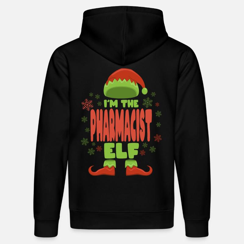 Pharmacien lutin de Noël - Sweat à capuche bio DRUMMER Stanley/Stella Unisexe - noir
