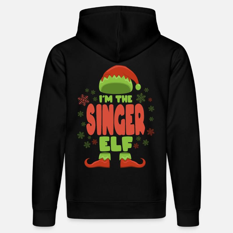 Elfe de Noël chanteur - Sweat à capuche bio DRUMMER Stanley/Stella Unisexe - noir