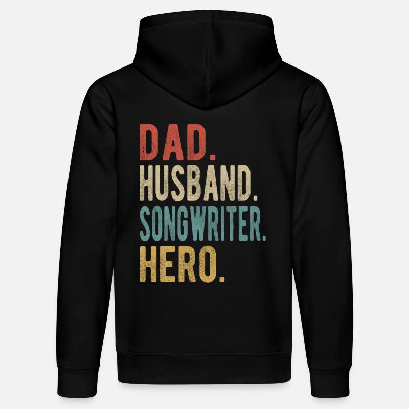 Auteur-compositeur Papa Husband Hero - Sweat à capuche bio DRUMMER Stanley/Stella Unisexe - noir