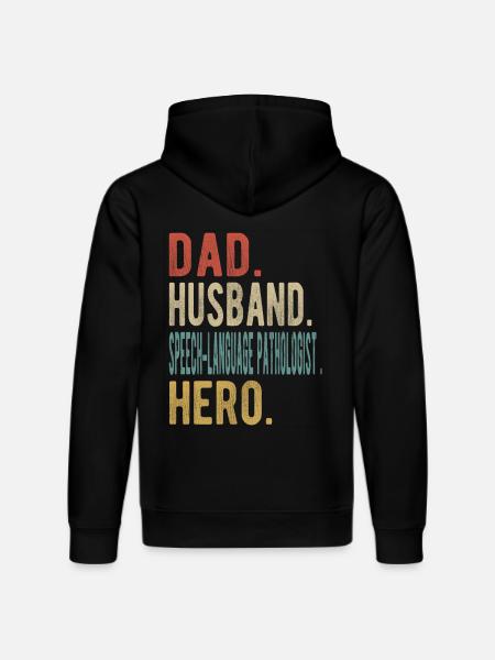 Language Pathologist Papa Husband Hero - Stanley/Stella DRUMMER Unisex Organic Hoodie - black
