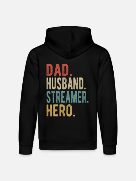 Streamer Papa Ehemann Held - Stanley/Stella Unisex Bio-Hoodie DRUMMER - Schwarz