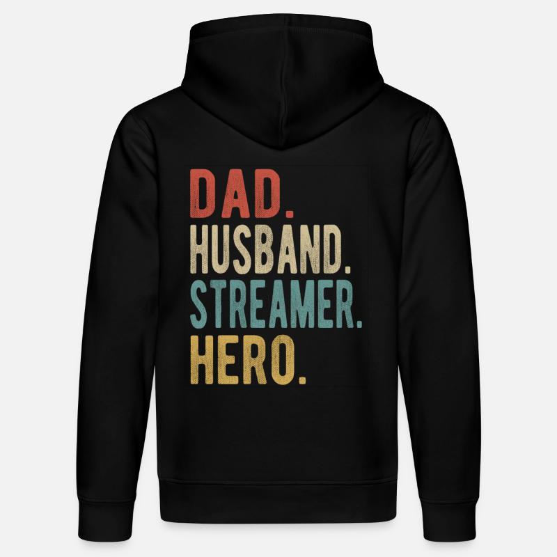 Streamer Papa Ehemann Held - Stanley/Stella Unisex Bio-Hoodie DRUMMER  - Schwarz