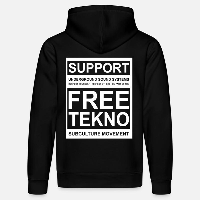 soutenir tekno gratuitement - Sweat à capuche bio DRUMMER Stanley/Stella Unisexe - noir