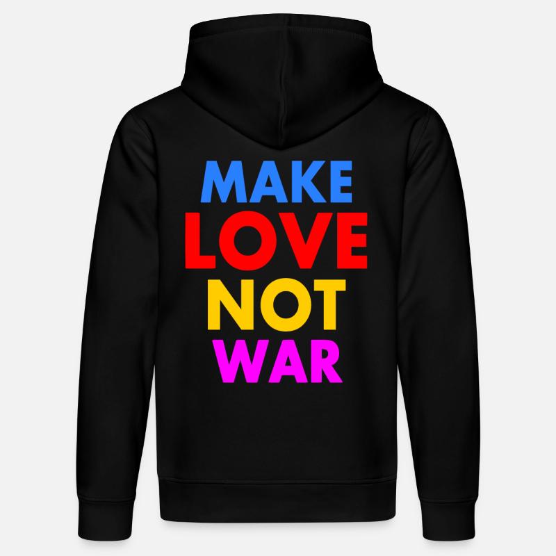 Make love not war - Sweat à capuche bio DRUMMER Stanley/Stella Unisexe - noir