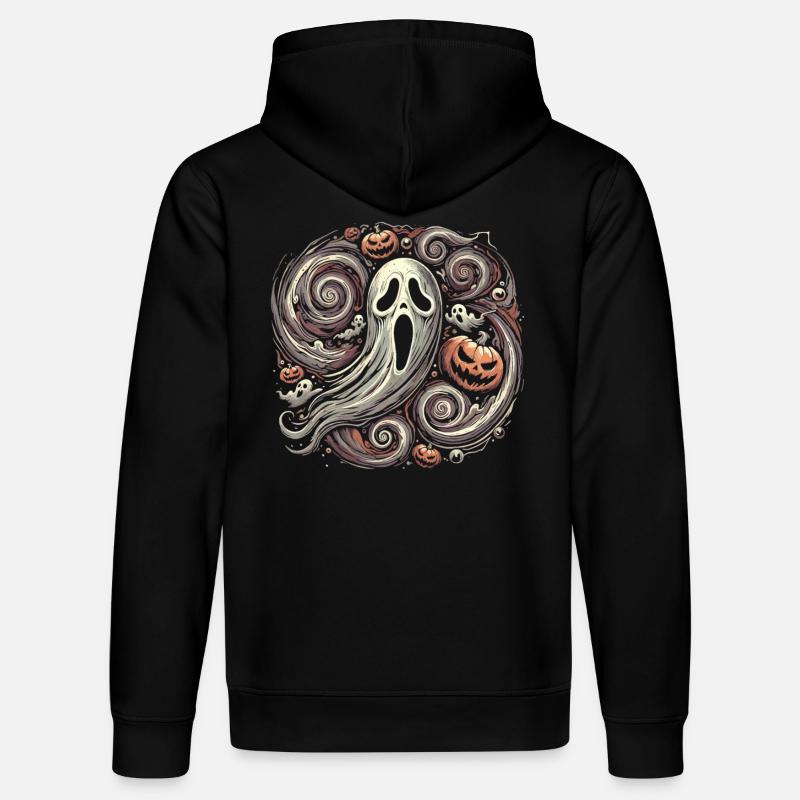 Fantômes expressionnistes effrayants Halloween - Sweat à capuche bio DRUMMER Stanley/Stella Unisexe - noir