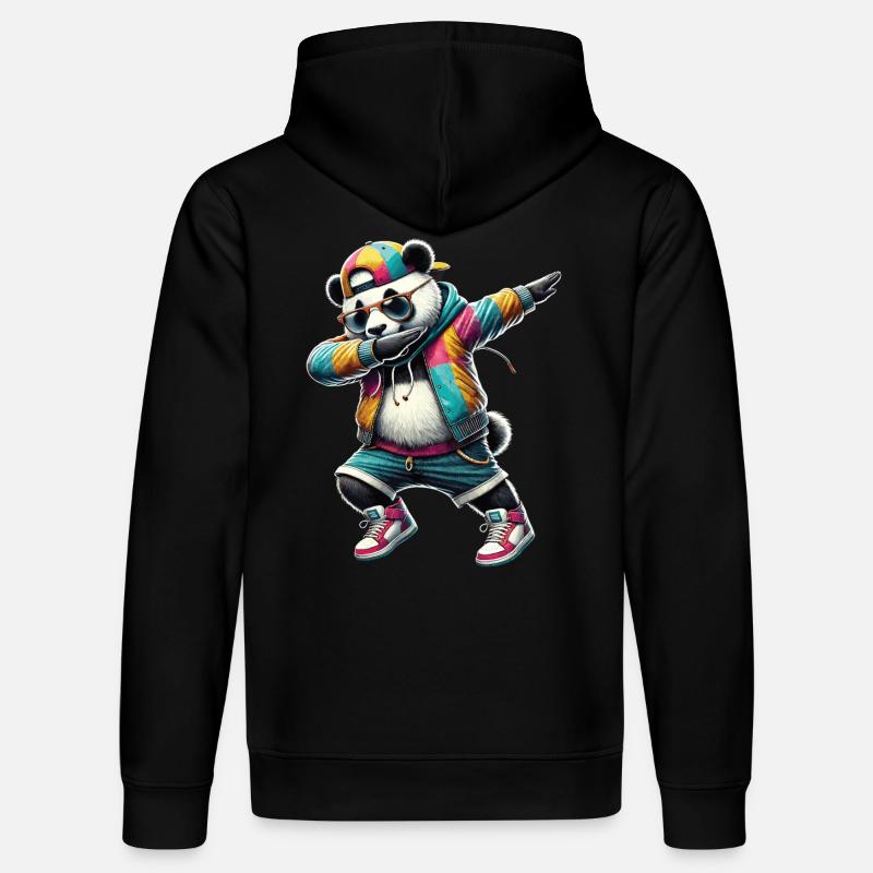 Dabbing Panda : Style urbain - Sweat à capuche bio DRUMMER Stanley/Stella Unisexe - noir