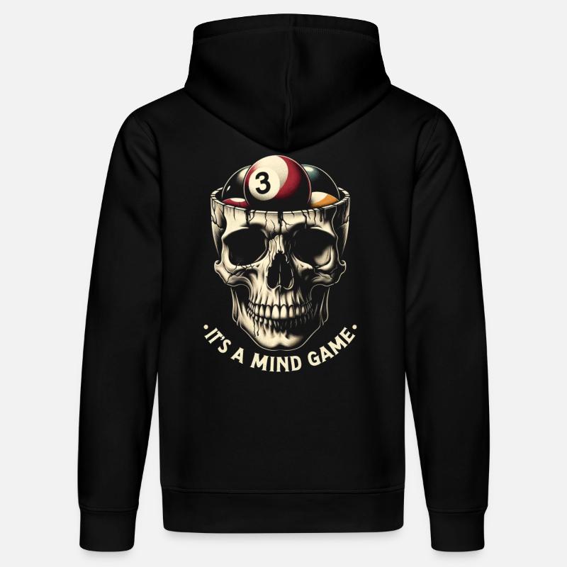 Billard Poolbillard Snooker Schädel - Stanley/Stella Unisex Bio-Hoodie DRUMMER  - Schwarz
