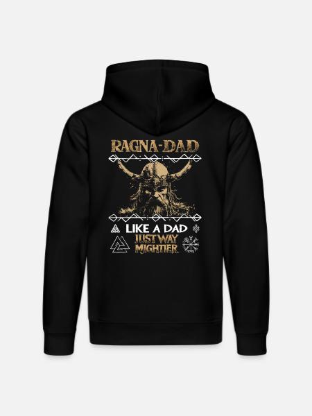 RAGNA-DAD Mægtig viking til fars dag - Stanley/Stella DRUMMER økologisk unisex-hoodie - sort