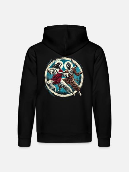 Jesus vs Buddah - Stanley/Stella DRUMMER Unisex Organic Hoodie - black